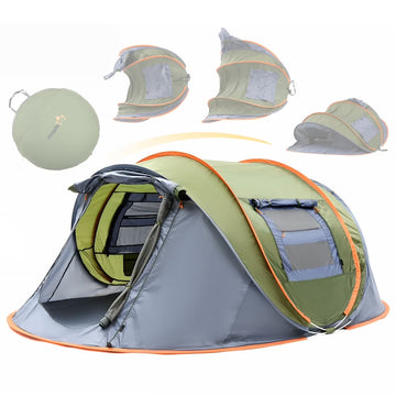 Camping Tent - 3-Person Easy Pop Up Tent with 2 Doors - UPF50+ Waterproof Instant Tent - Lightweight & Portable Family Tents for Outdoor Camping, Hiking & Traveling - Carrying Bag Included Maple99USA