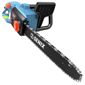 SENIX 15 Amp Electric Corded Chainsaw, 18-Inch Bar and Chain, Automatic Oiler, Tool-Free Chain Tension, CSE15-M