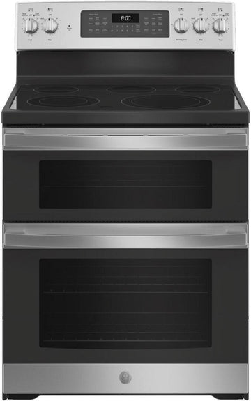 GE? 30" Free-Standing Electric Double Oven Convection Range
