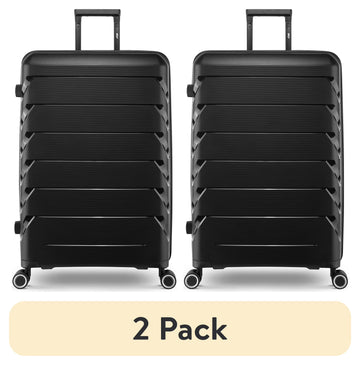 (2 pack) PUR by iFLY Hardside 28" Checked Luggage, Black