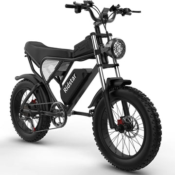 Electric Bike for Adults Ridstar, 20" Fat Tire Electric Motorcycle,1000W Electric Bike with Removable 48V/20Ah Battery E-Bike Shimano 7 Full Suspension Electric Bicycle