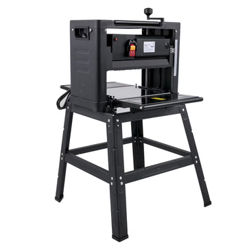 VEVORbrand 12.5" Thickness with detachable stand, Foldable Wood Planer 1500W Thickness Woodworking 315"/min Feed Rate Double Cutter Benchtop Thickness Planer with Dust Exhaust Interface Stand
