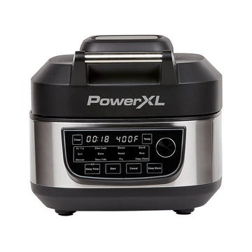 Grill Air Fryer Combo Plus, Indoor Grill / Air Fryer, Stainless Steel