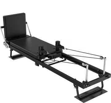 GIKPAL 92" Foldable Pilates Reformer Machine for Home Gym,Balanced Body Pilates Exercise Equipment with Jump Board