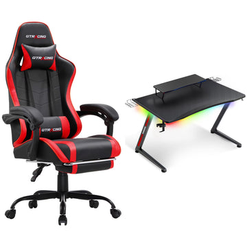 GTRACING Gaming Chair and Desk Bundle