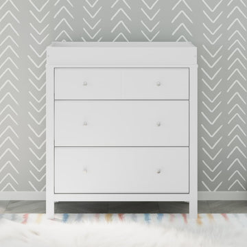 Storkcraft Horizon 3 Drawer Infant Changing Table Dresser, White