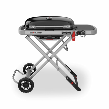Weber Traveler Portable Propane Gas Grill, Black
