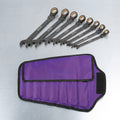 8-Piece SAE Flex-Head Ratcheting Wrench Set with Roll Pouch SMP-HT-001-2