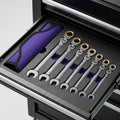 8-Piece SAE Flex-Head Ratcheting Wrench Set with Roll Pouch SMP-HT-001-3