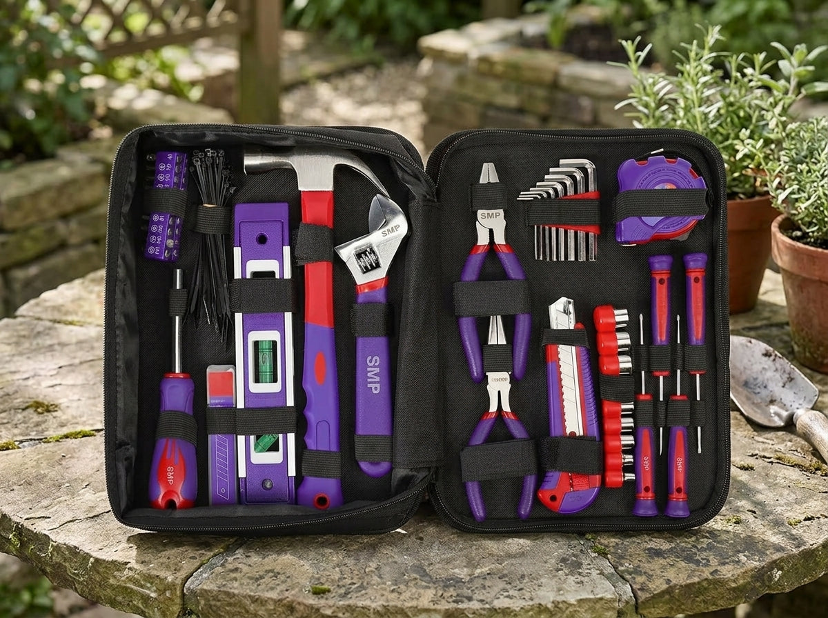 100-Piece Home Tool Kit with Zippered Carry Bag SMP-HT-003-1
