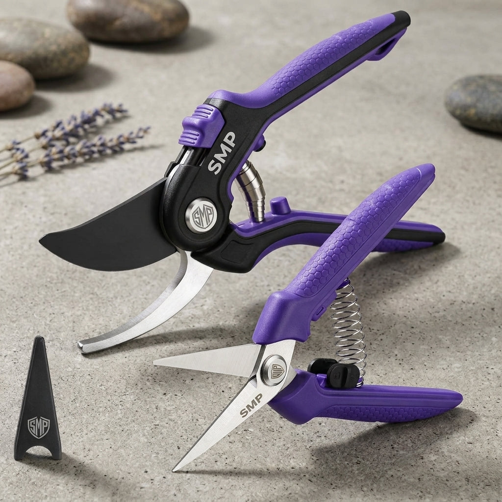 2-Pack 8 in Bypass Pruner & 6.25 in Straight Garden Scissors SMP-PS-005-2