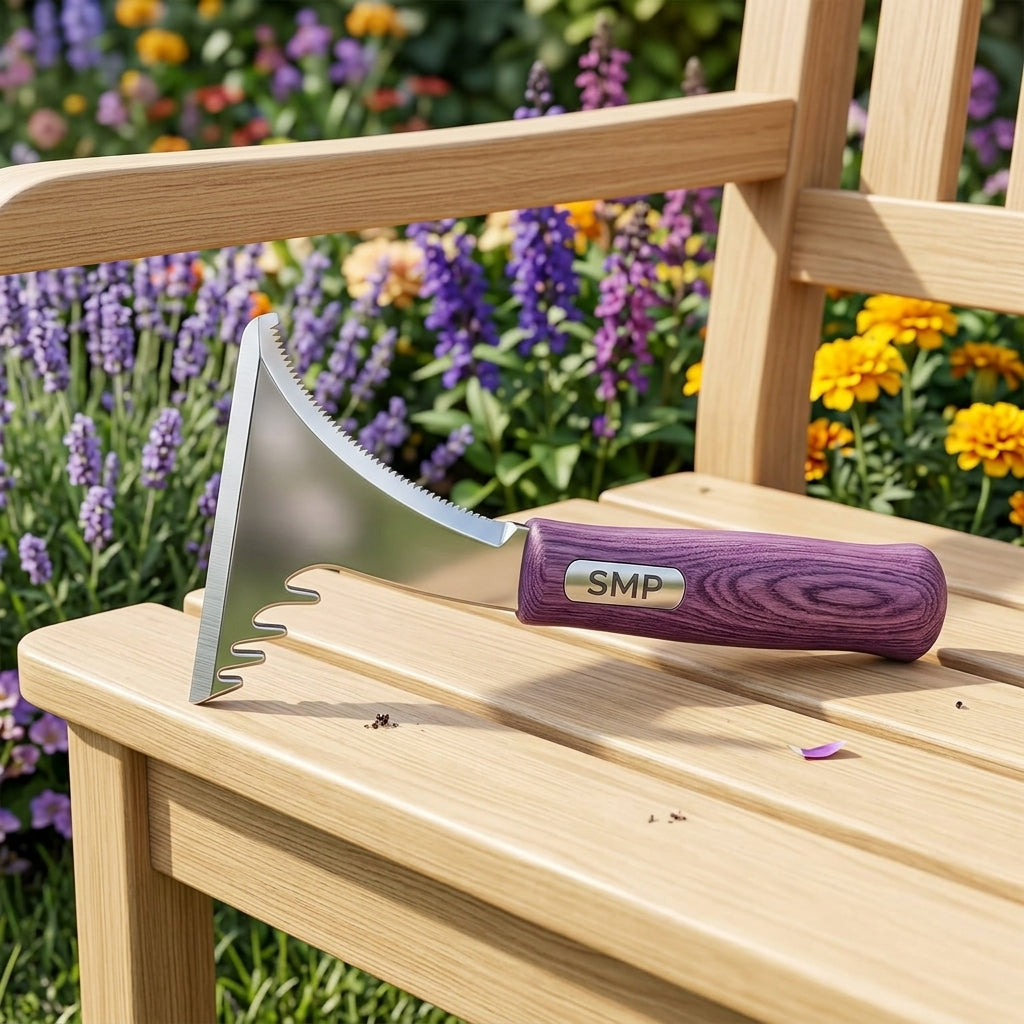 13.5 in Stainless Steel Crack Weeder with Wooden Handle SMP-WD-002-2