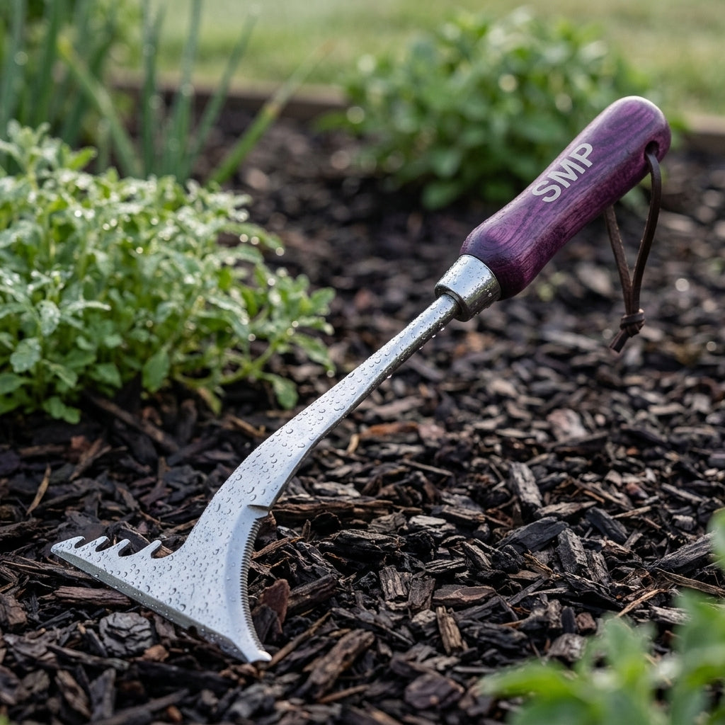 13.5 in Stainless Steel Crack Weeder with Wooden Handle SMP-WD-002-2