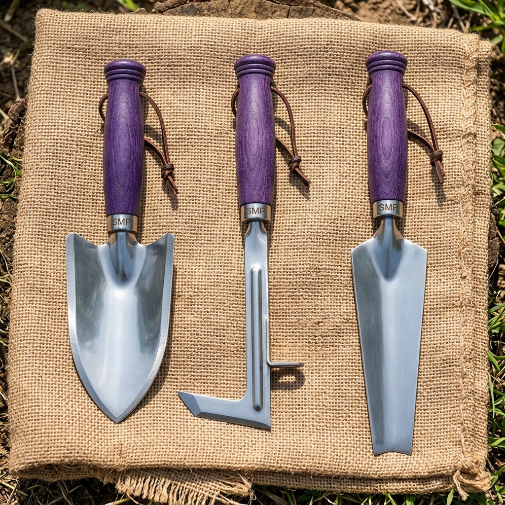 3-Piece Weeding Tool Set: Hand Weeder, Crack Weeder & Trowel SMP-WD-003-1