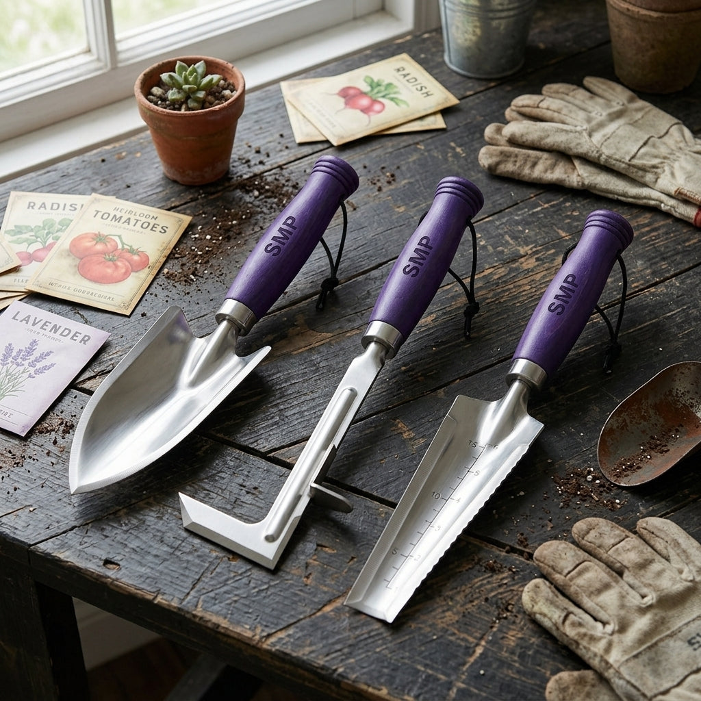 3-Piece Weeding Tool Set: Hand Weeder, Crack Weeder & Trowel SMP-WD-003-1