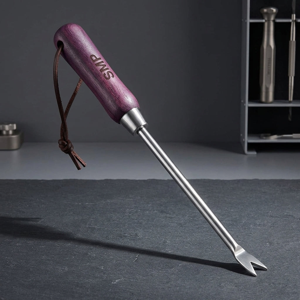 Two-Prong Dandelion Weeder with Wood Handle SMP-WD-004-1