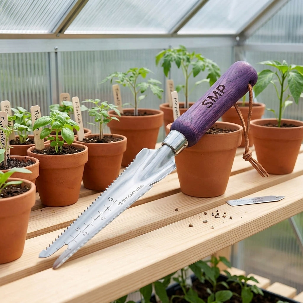 5-in-1 Stainless Steel Hand Weeder & Trowel, Wood Handle SMP-WD-005-1