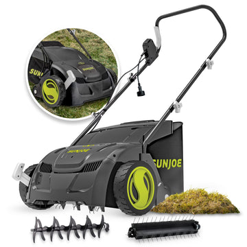 Sun Joe 12 Amp Electric Dethatcher and Scarifier with 8 Gallon Bag