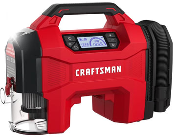 CRAFTSMAN 3-in-1 Tire Inflator, 160PSI Portable Air Compressor/Car Vacuum/Dust Blower, 20V Cordless & 12V Car Power, Air Pump with LED Light for Cars Trucks RV Tires (Battery Sold Separately)