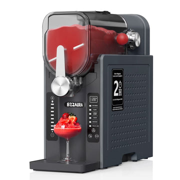 BIZAURA Slushie Machine, Slushy Machine for Home No Ice Need, Professional Frozen Drink Maker, 6 Presets for Milkshakes, Frapps, Slush, Ice Cream