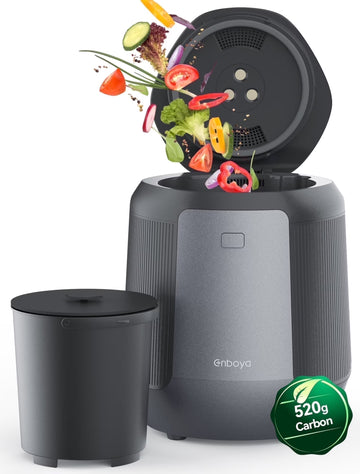 Enboya Smart Electric Composter, 4.2L Odorless Quiet Indoor Compost Bin for Food Waste Recycling